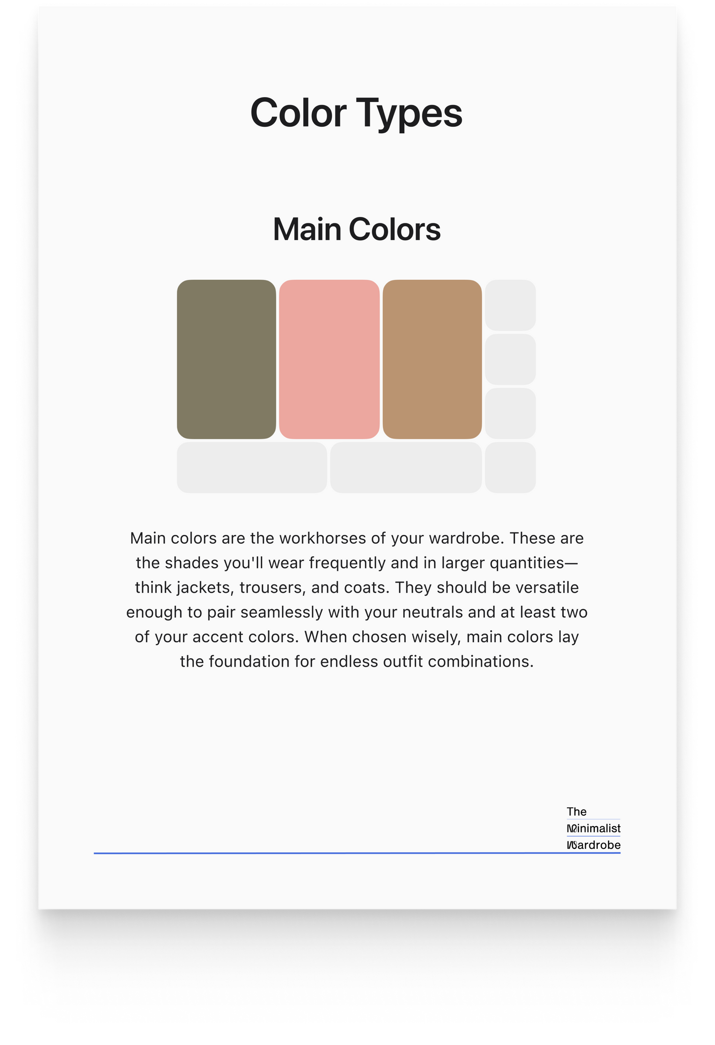 Minimalist Wardrobe Color Palettes