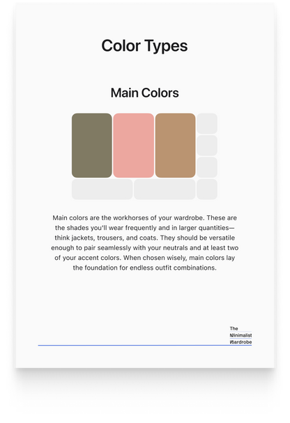 Minimalist Wardrobe Color Palettes