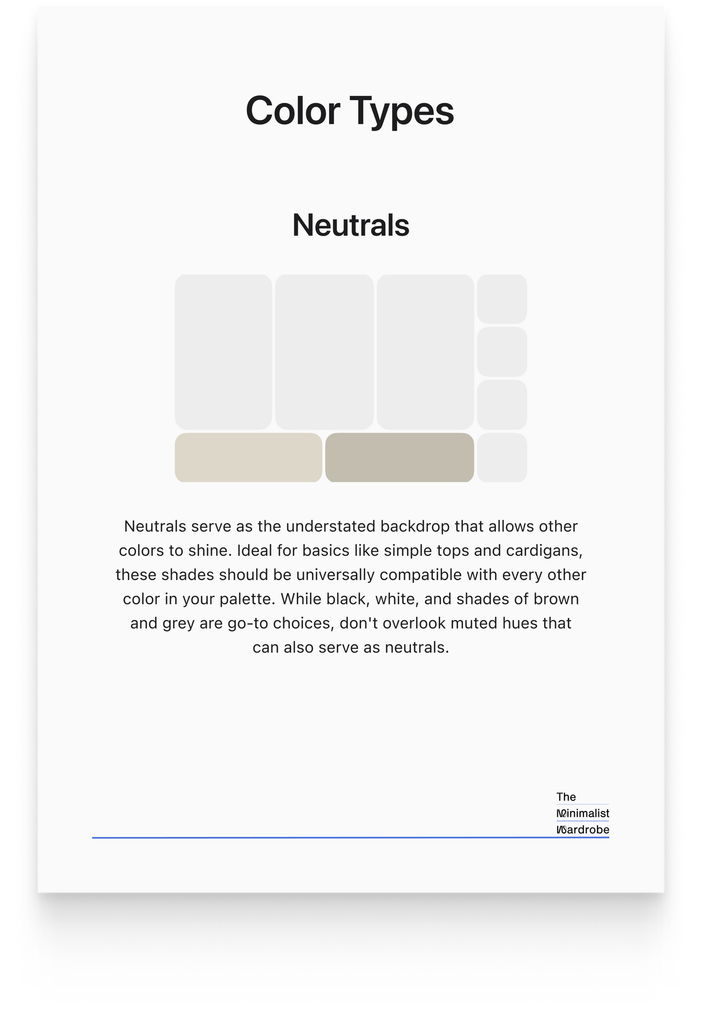 Minimalist Wardrobe Color Palettes