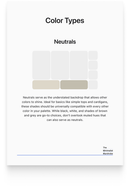 Minimalist Wardrobe Color Palettes