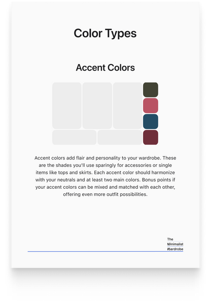 Minimalist Wardrobe Color Palettes